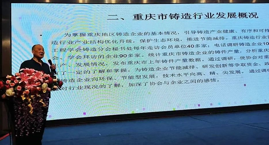 重庆铸造行业协会副秘书长王公平先生作报告
